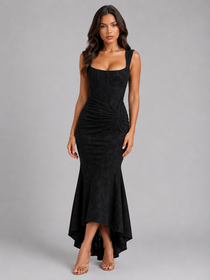 Women's maxi ruched dress