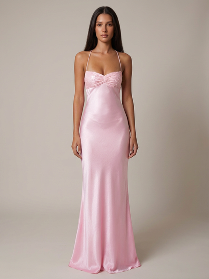 Women's maxi halter-neck dress