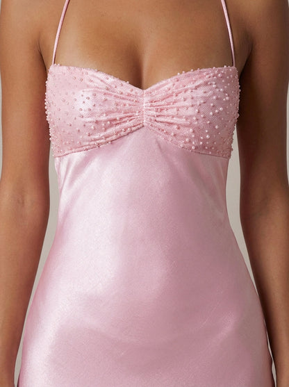 Women's maxi halter-neck dress