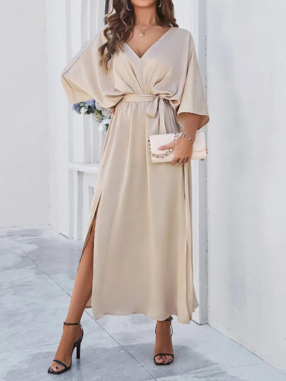 Women's maxi dress with a V-neckline