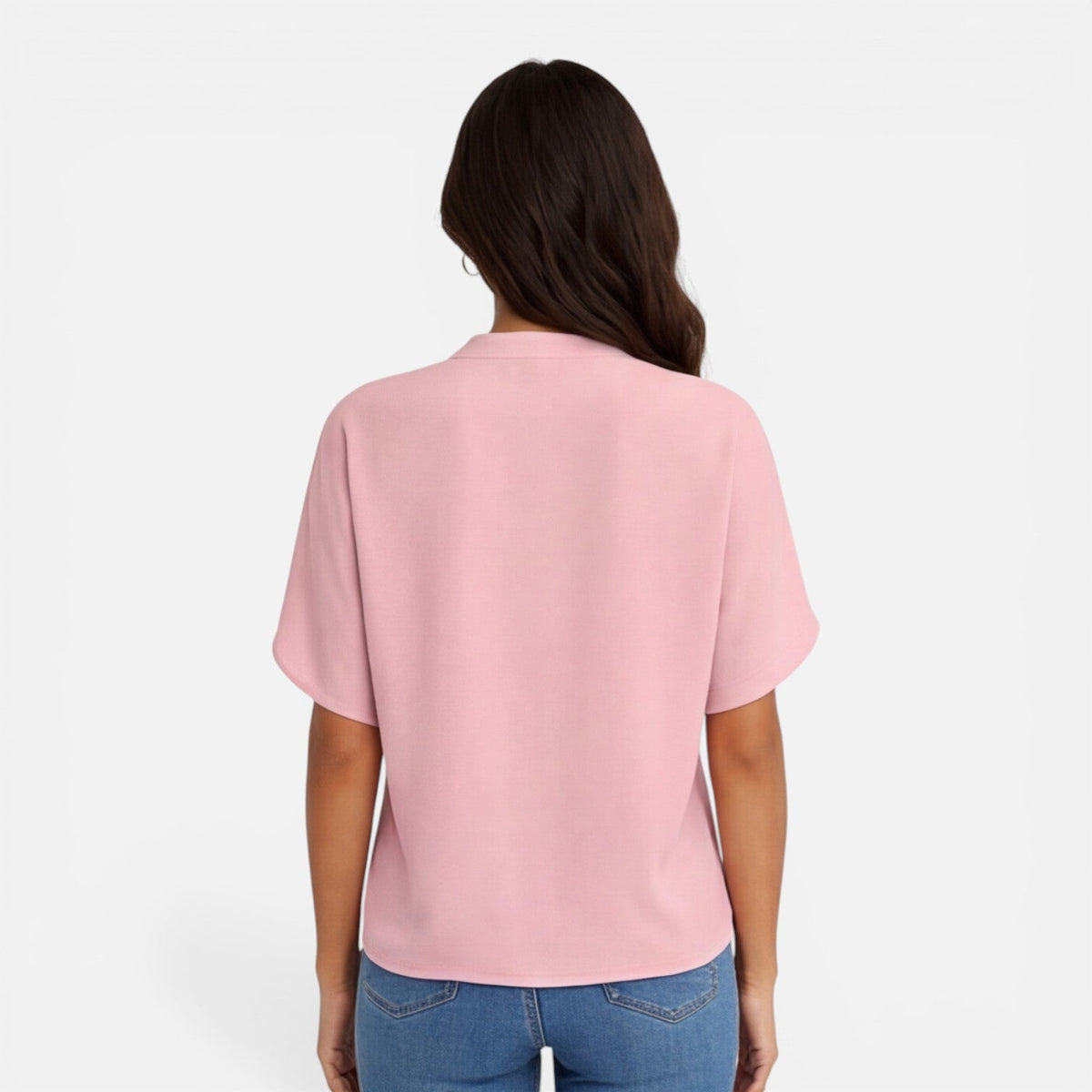 Women's blouse with a V-neckline