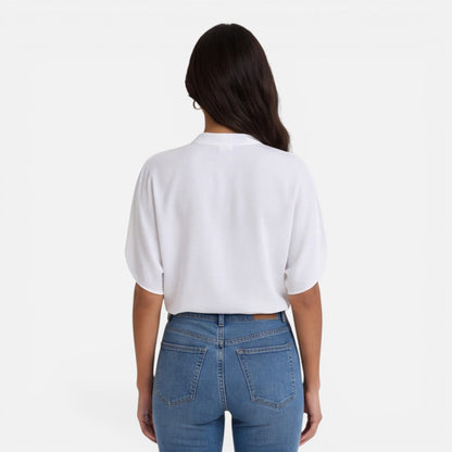Women's blouse with a V-neckline