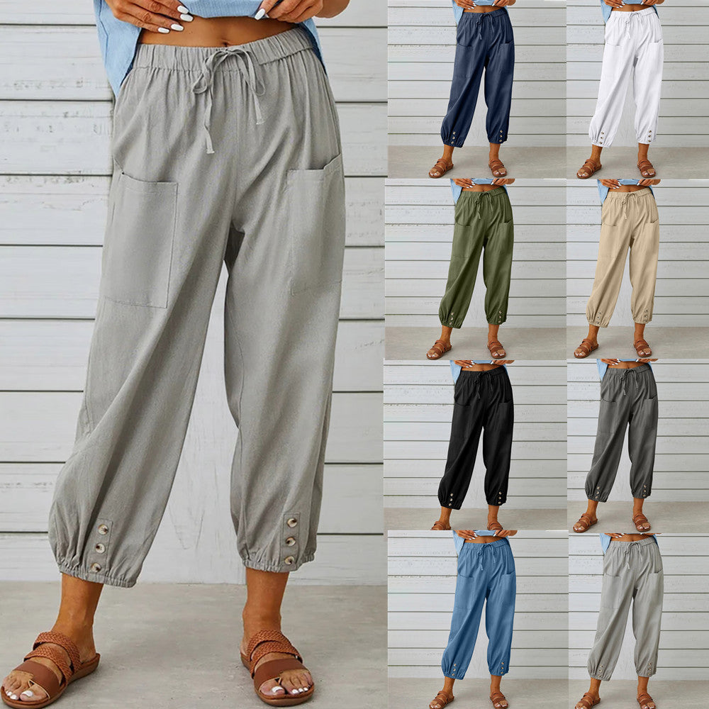White Victoria lightweight wide leg trousers, stylish and elegant pants with a relaxed fit and comfortable fabric.