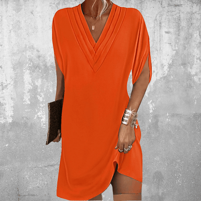 Women's dress with a V-neckline