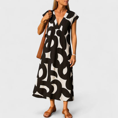 Valery | Flowing V-Neck Dress for Every Occasion