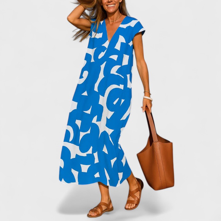 Valery | Flowing V-Neck Dress for Every Occasion