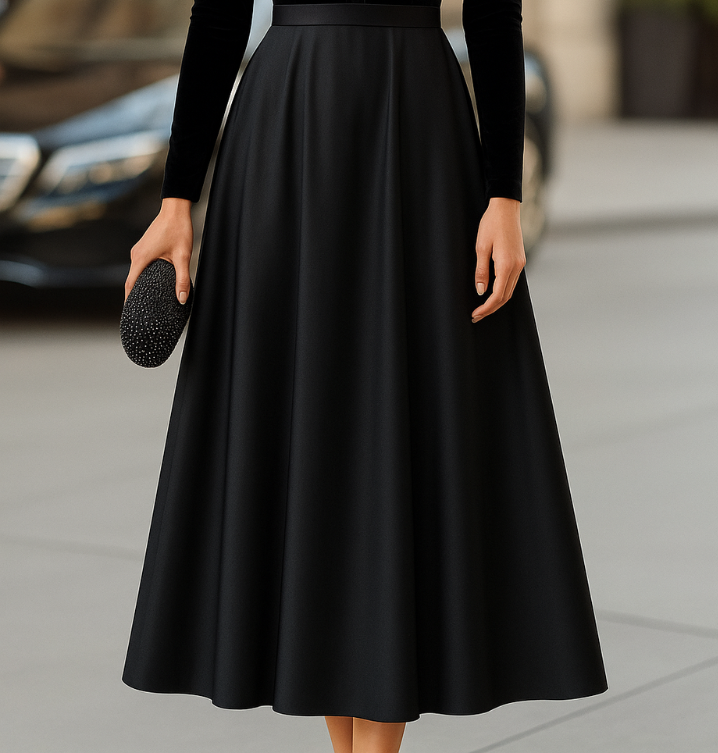 Midi long-sleeve dress