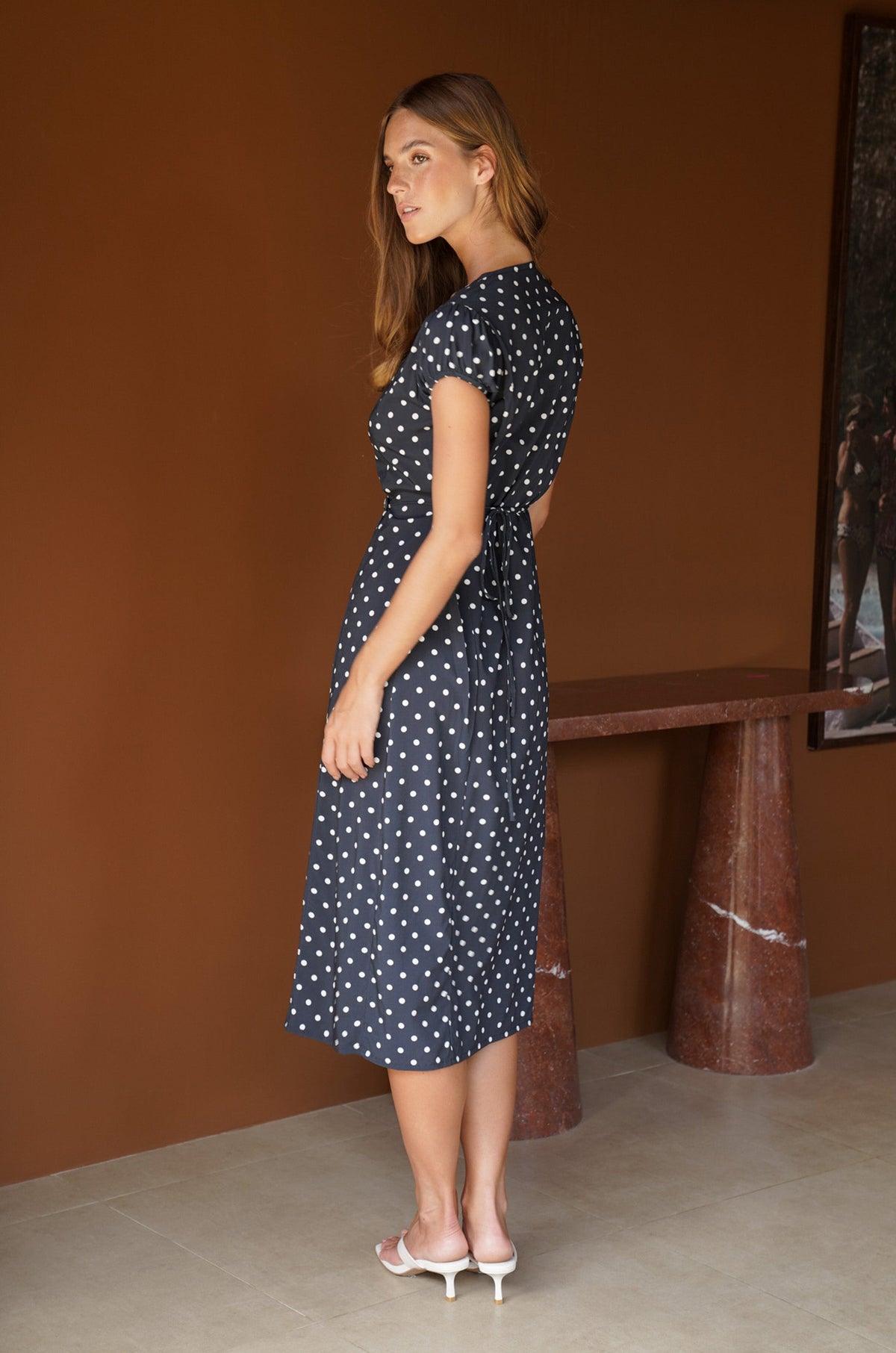 Wrap midi dress