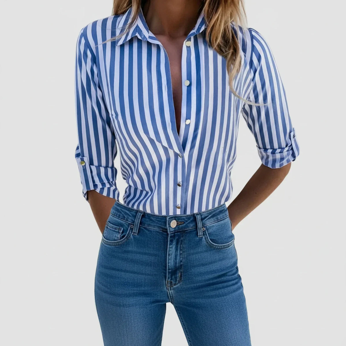Three-quarter-sleeve blouse