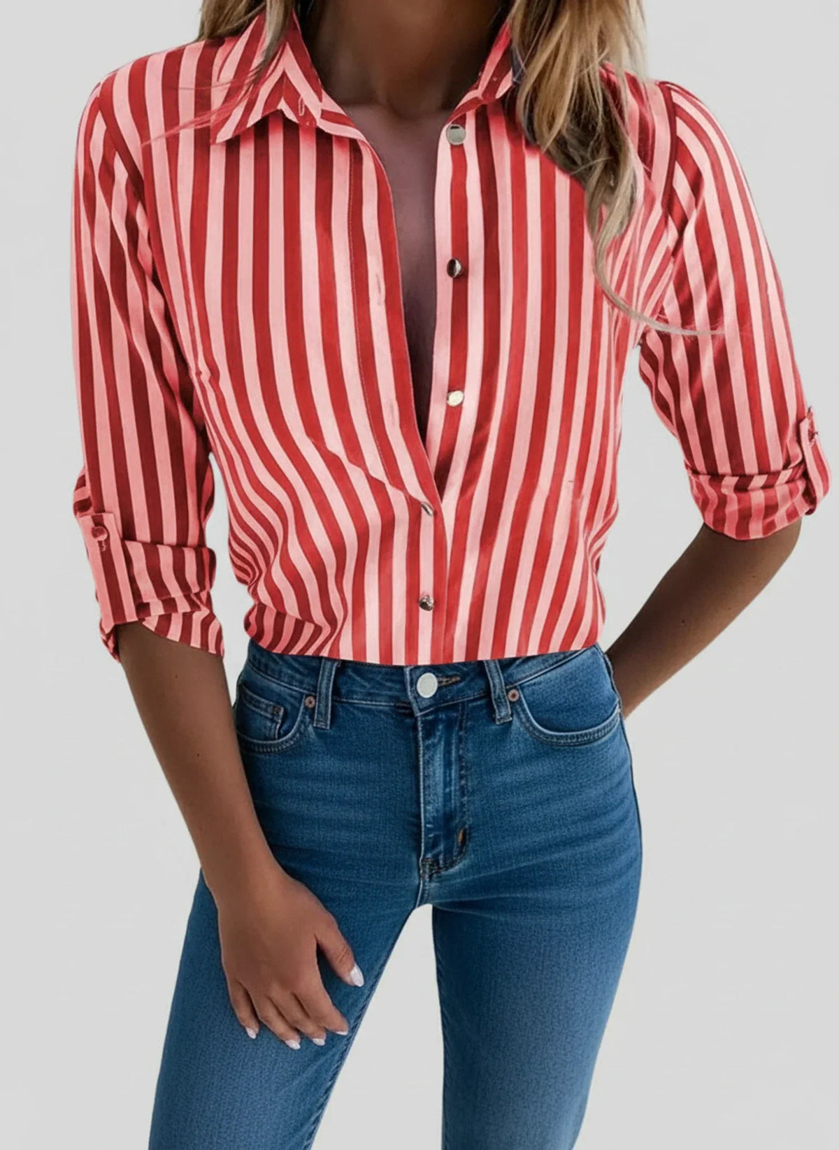 Three-quarter-sleeve blouse