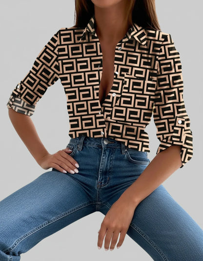 Three-quarter-sleeve blouse