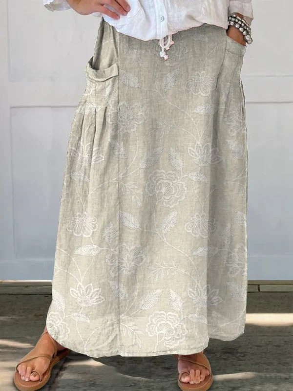 Women's A-line midi skirt