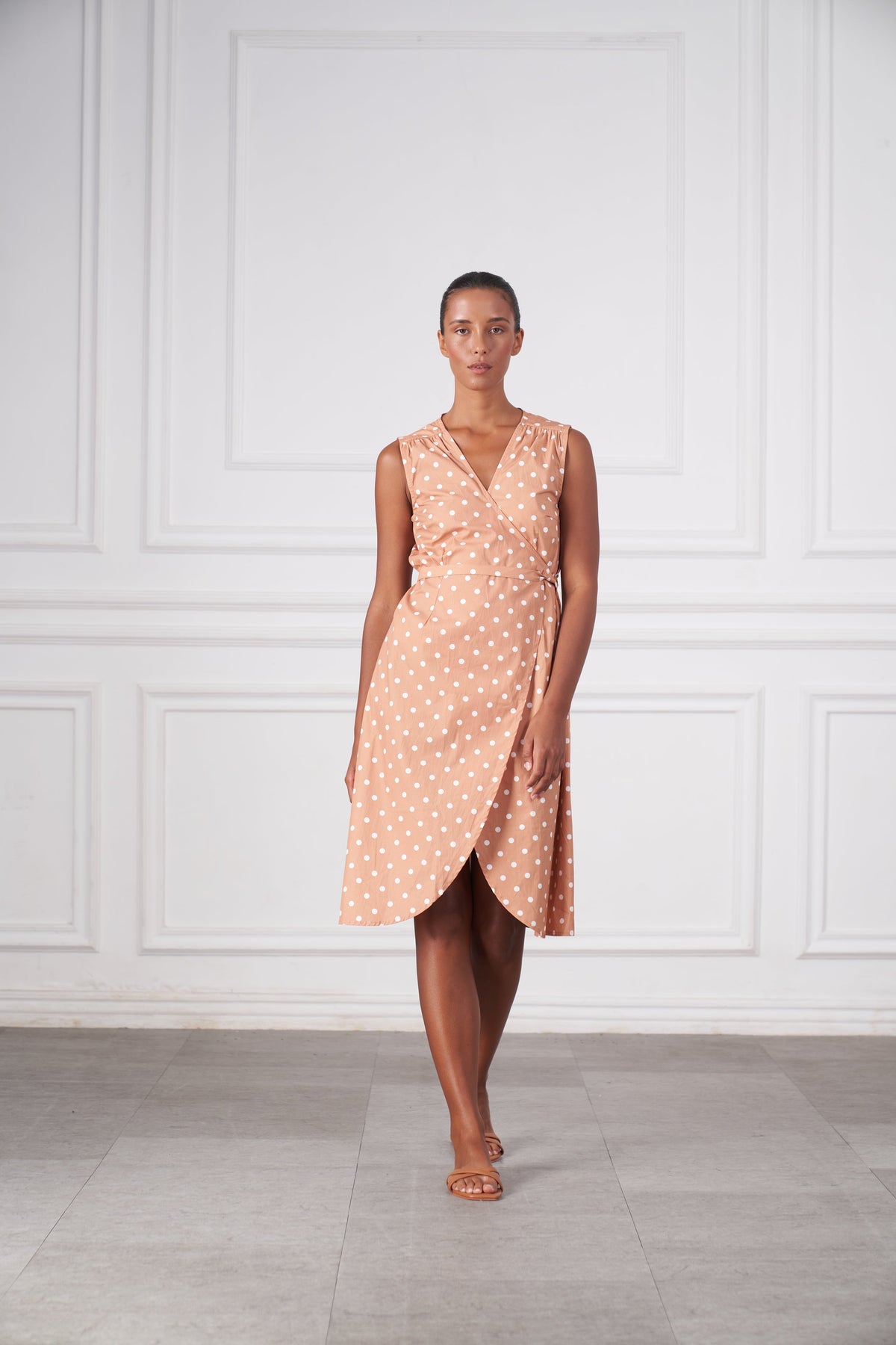 Wrap midi dress