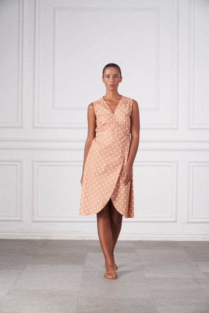 Wrap midi dress