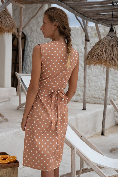 Wrap midi dress
