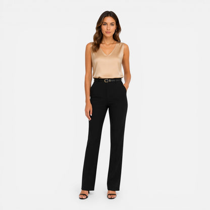 Women's sleeveless blouse with a V-neckline