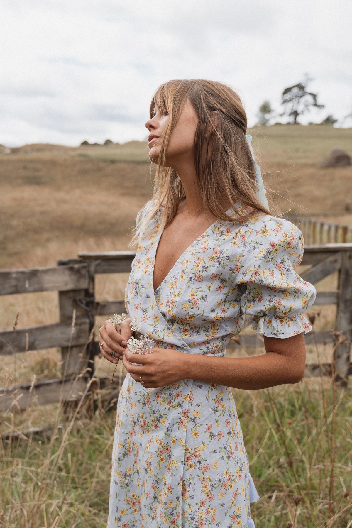 Wrap midi dress