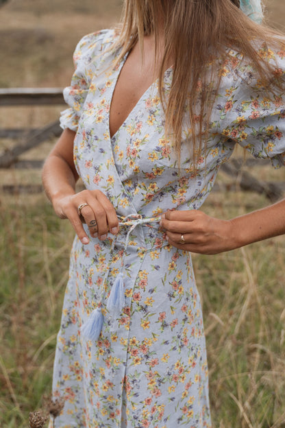 Wrap midi dress