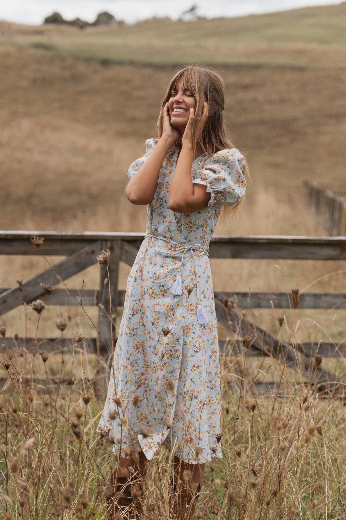 Wrap midi dress