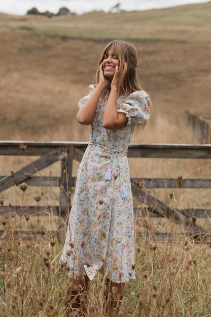 Wrap midi dress