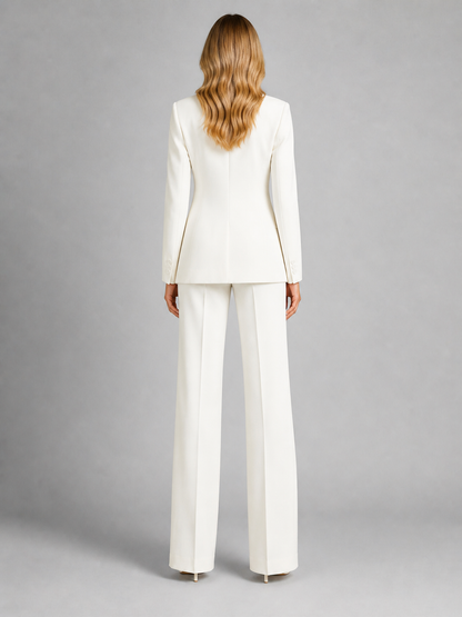 Women's blazer and wide-leg trousers set