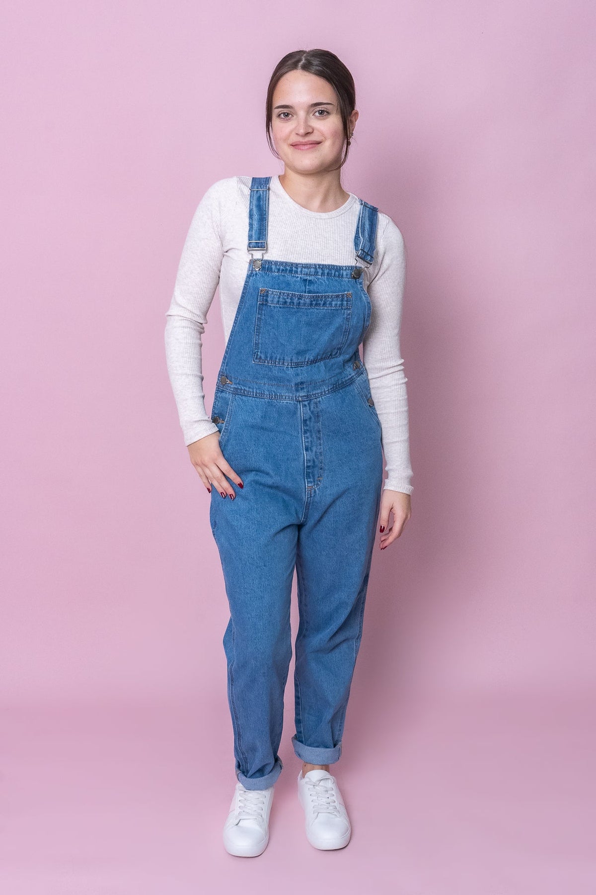 Tapered overalls with pockets