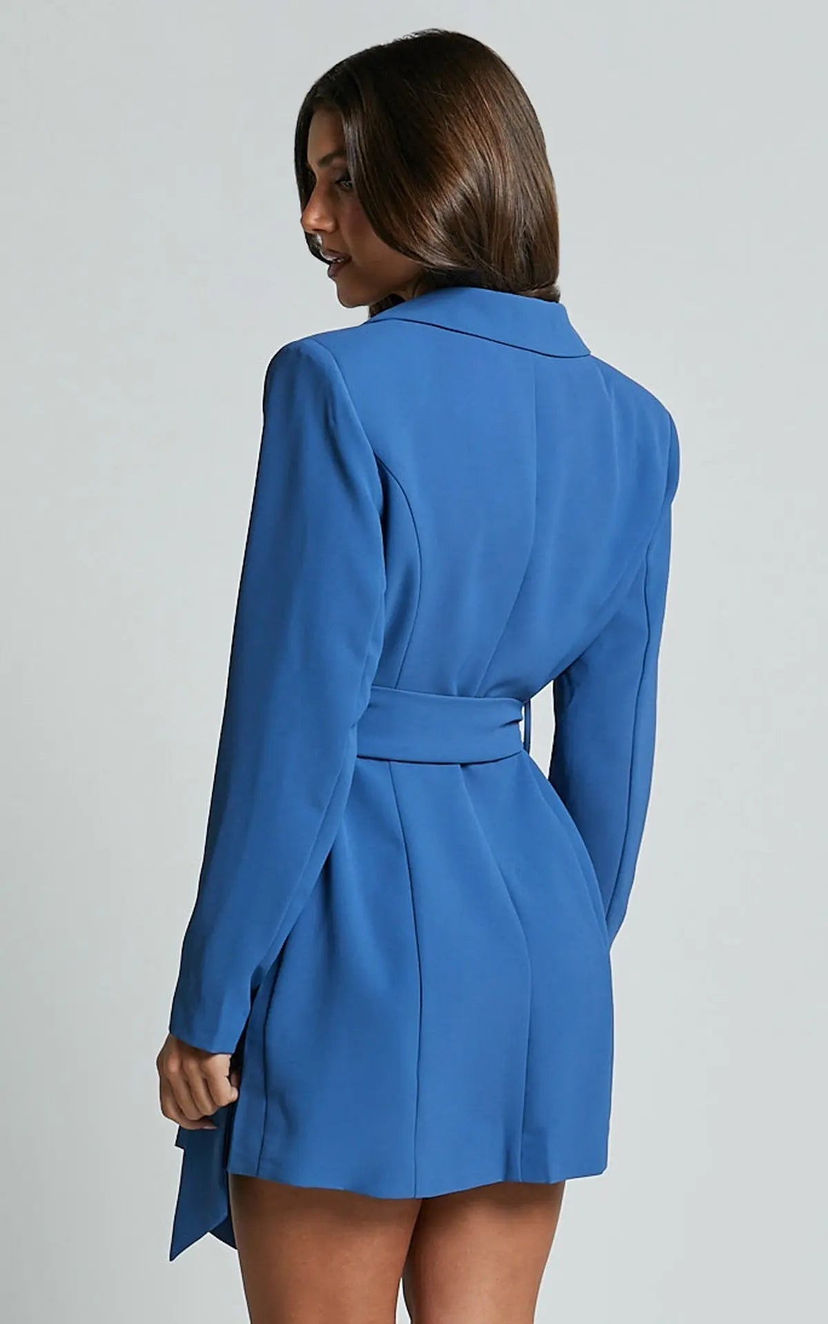 Women's wrap mini dress with a button front